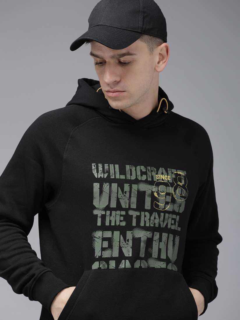 Buy Wildcraft Brand Logo Printed Hooded Sweatshirt Sweatshirts for Men 24560450 Myntra