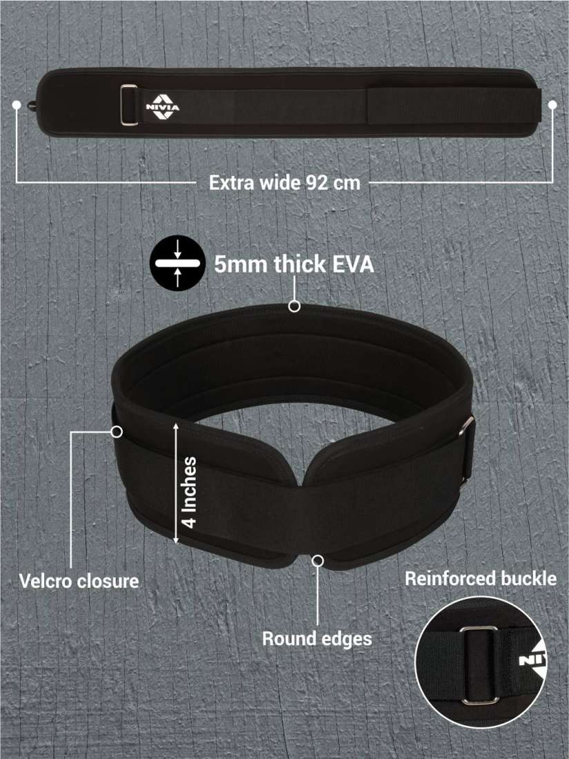 Buy NIVIA Unisex Straight Back Weightlifting Gym Belt Workout Accessories for Unisex 24562236 Myntra