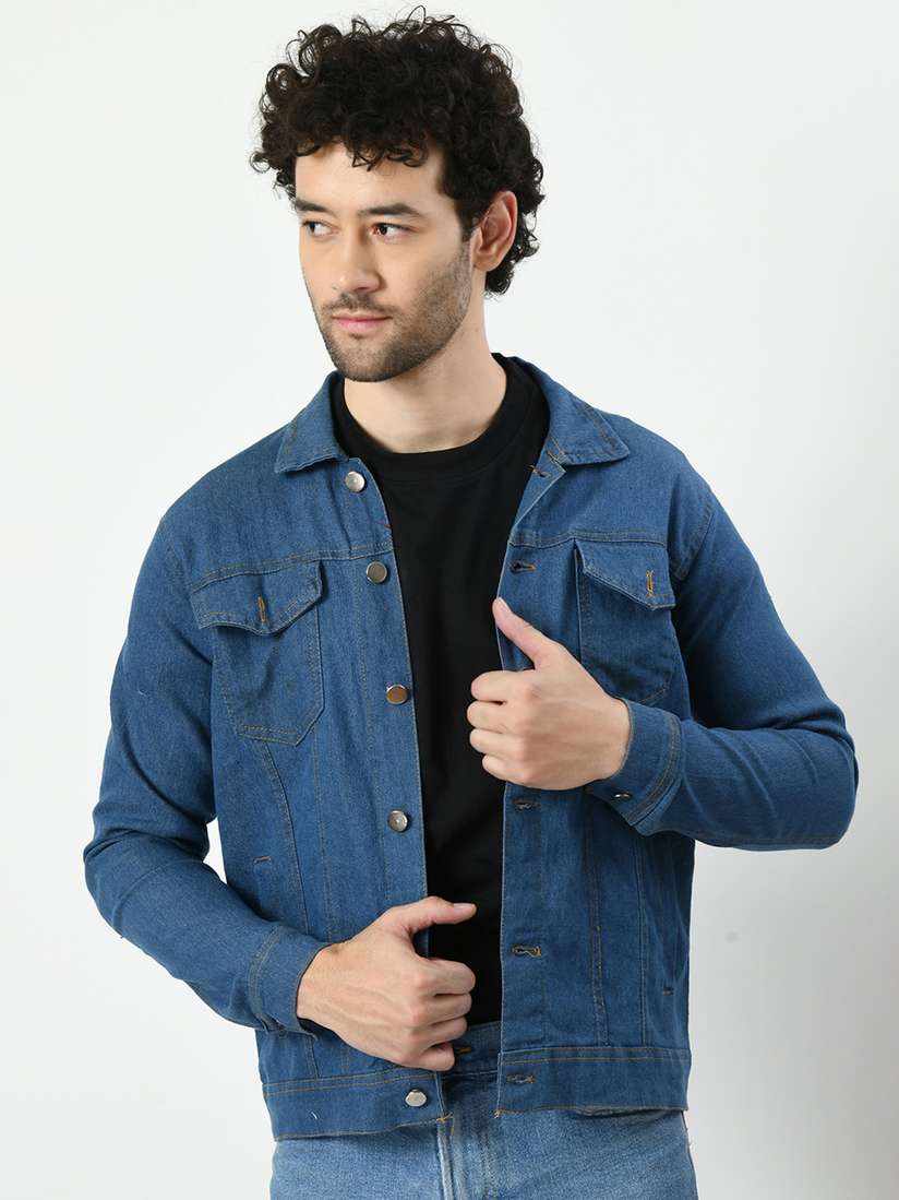 Lightweight Jacket Boohoo Ripped Jeans Jacket Men Grunt Distressed