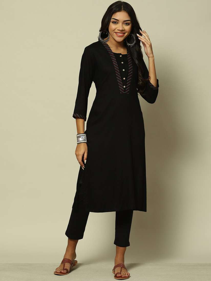 Rangriti women's straight kurta discount