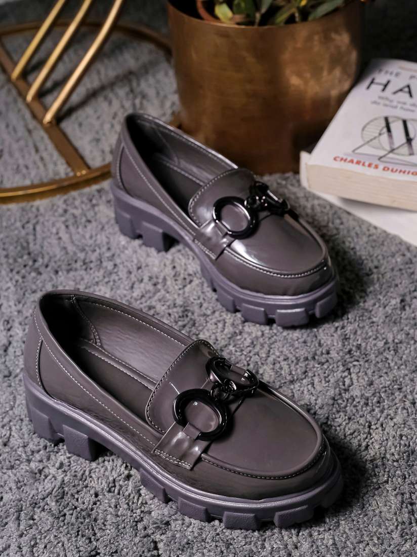 Grey patent loafers new arrivals