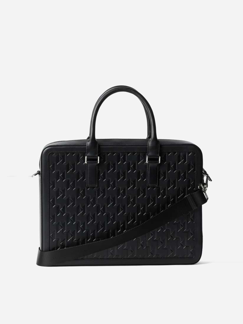 Buy Karl Lagerfeld Textured Leather Laptop Bag With Quilted Laptop Bag for Men 24567444 Myntra