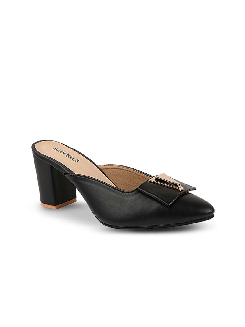 Buy Shoetopia Girls Pointed Toe Block Heel Mules Heels for Girls 24569036 Myntra