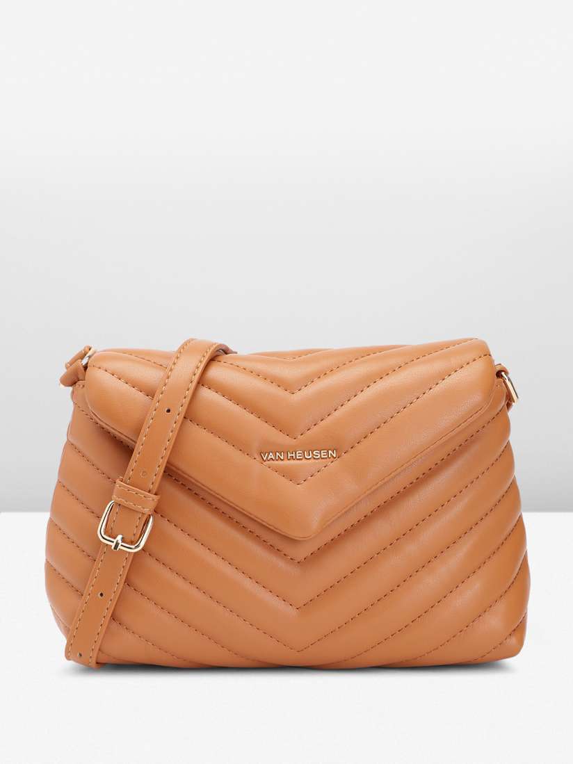 Buy Van Heusen Structured Sling Bag with Quilted Detail Handbags for Women 24573918 Myntra