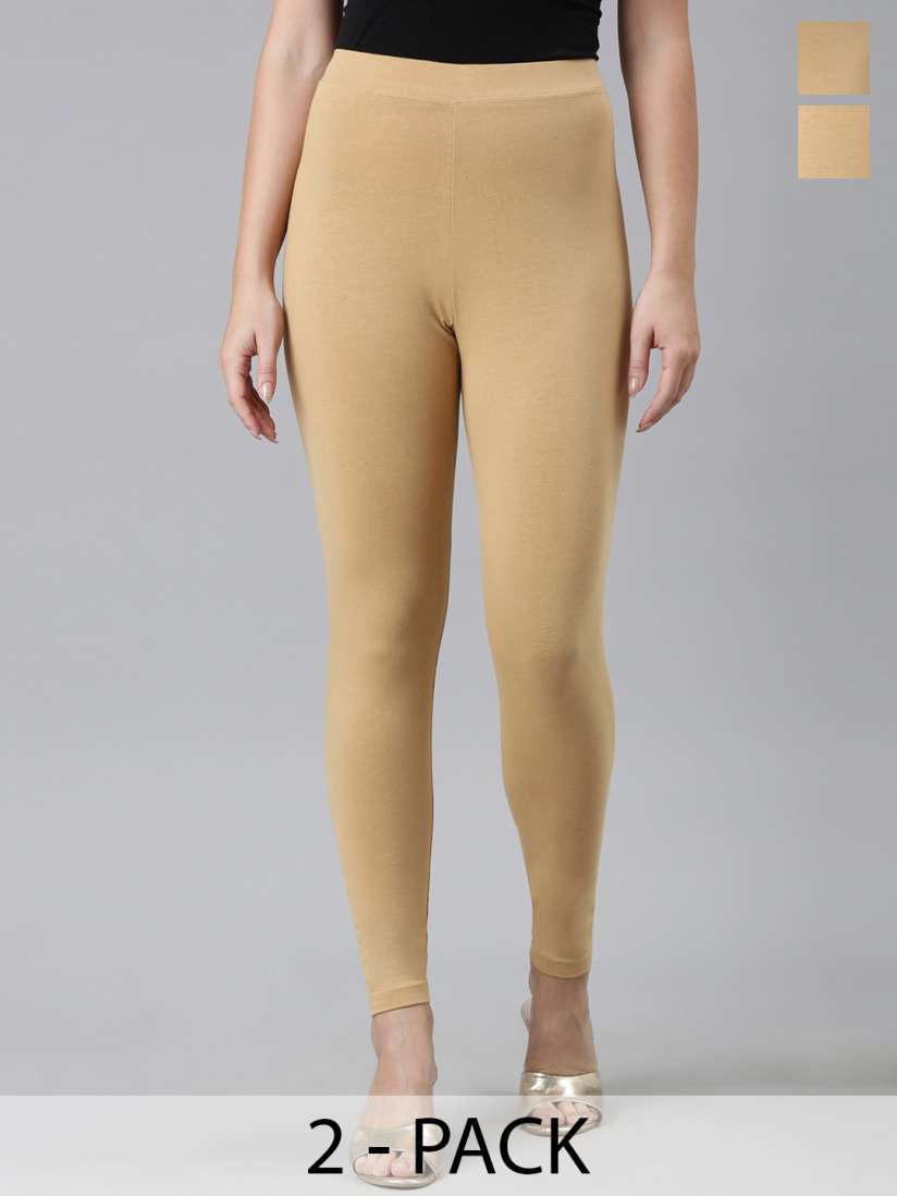 Beige colour leggings top