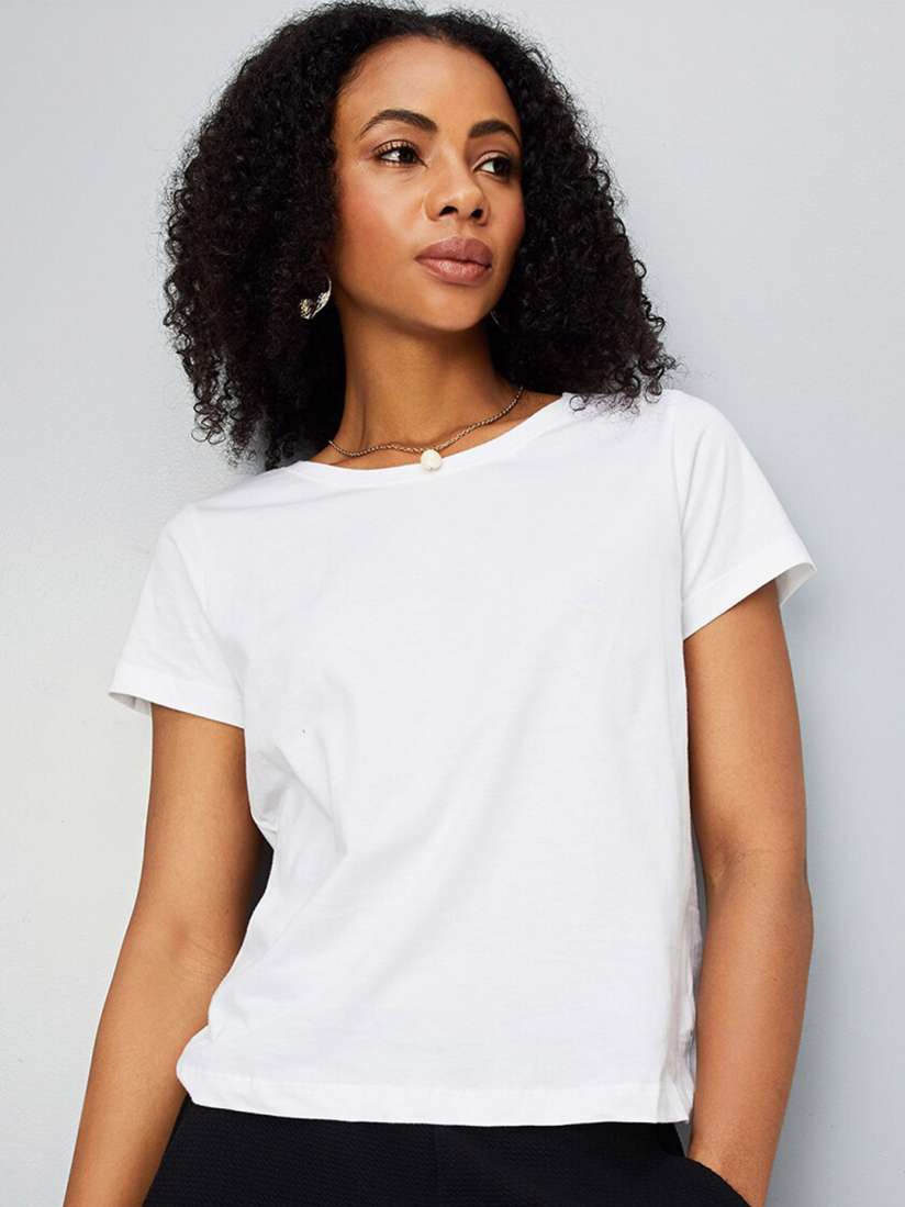 Myntra white t shirt clearance