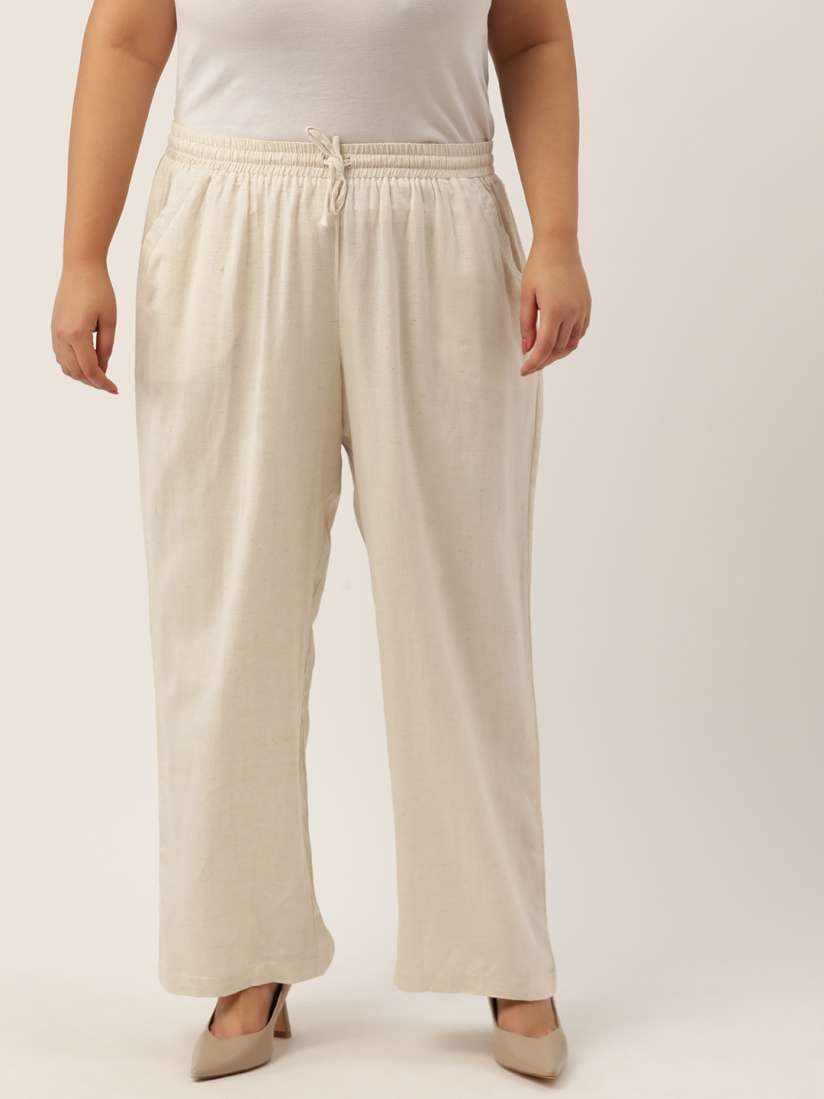 Plus size linen trousers clearance