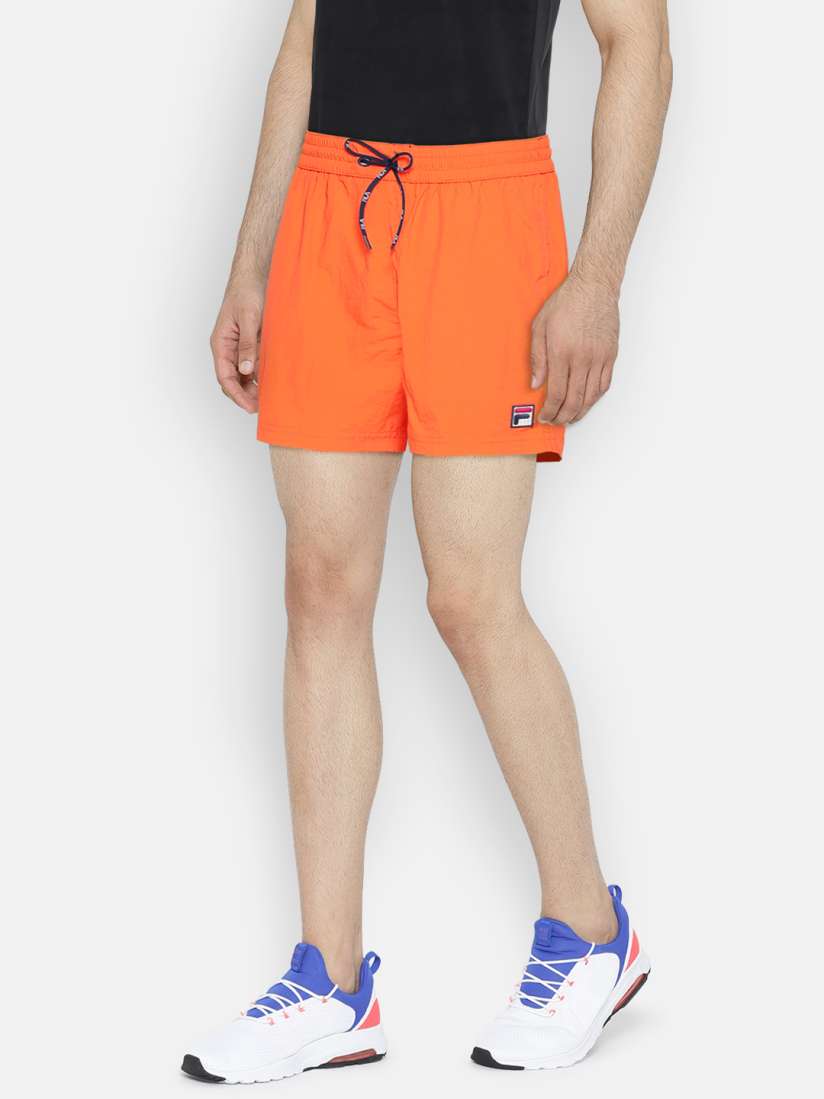 Fila shorts mens orange cheap