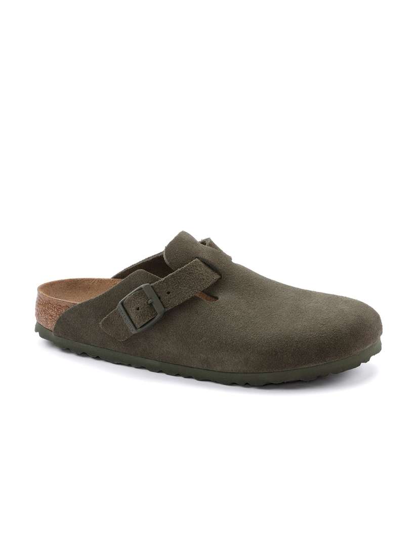 Buy Birkenstock Boston Thyme Narrow Width Suede Leather Clogs Casual Shoes for Unisex 24584082 Myntra