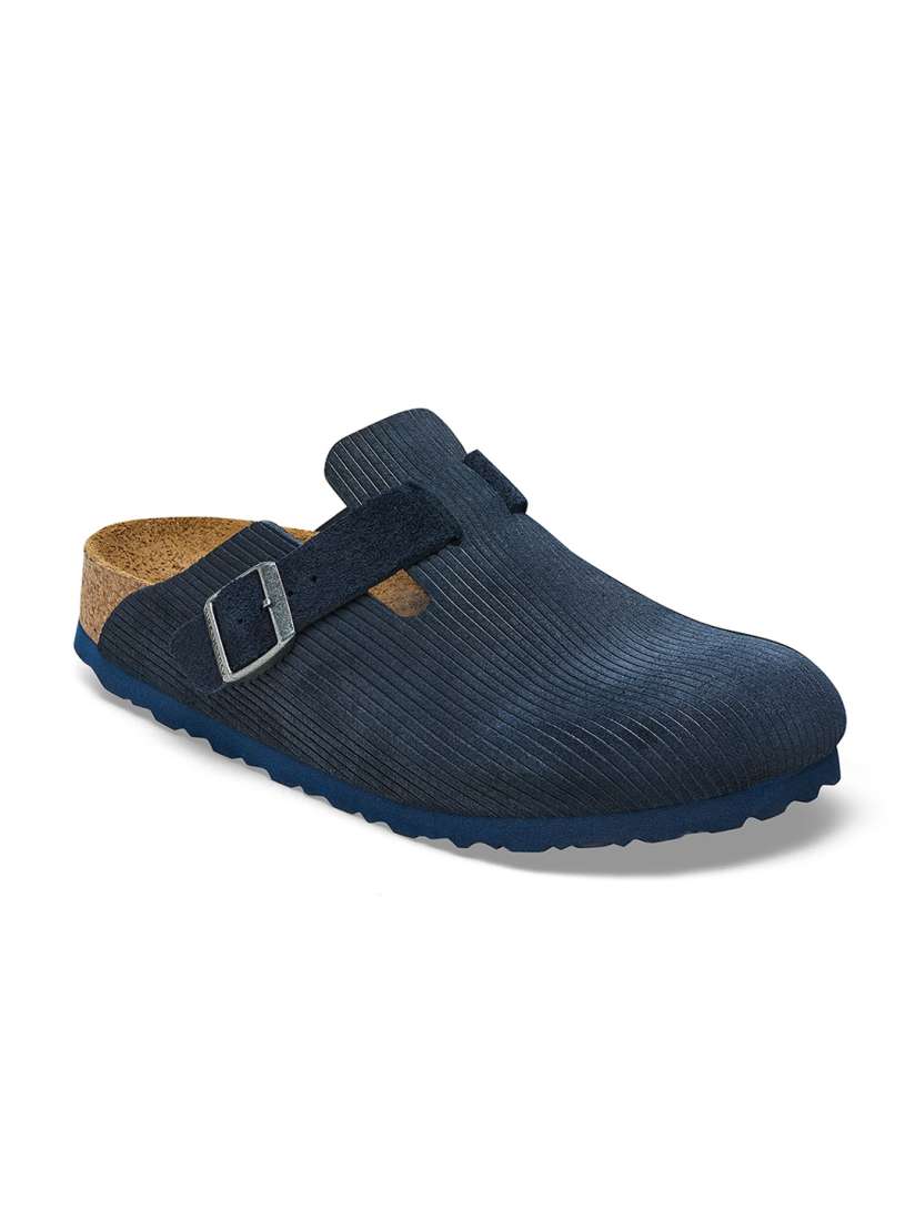 Buy Birkenstock Boston Midnight Regular Width Suede Embossed