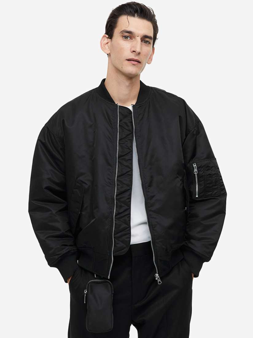 Buy H M Loose Fit Bomber Jacket Jackets for Men 24584920 Myntra