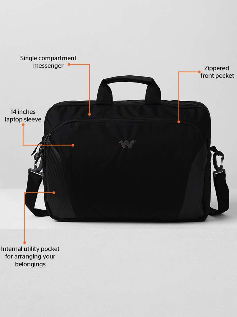 Buy Wildcraft Unisex Black Textured Messenger Bag Messenger Bag for Unisex 24590172 Myntra