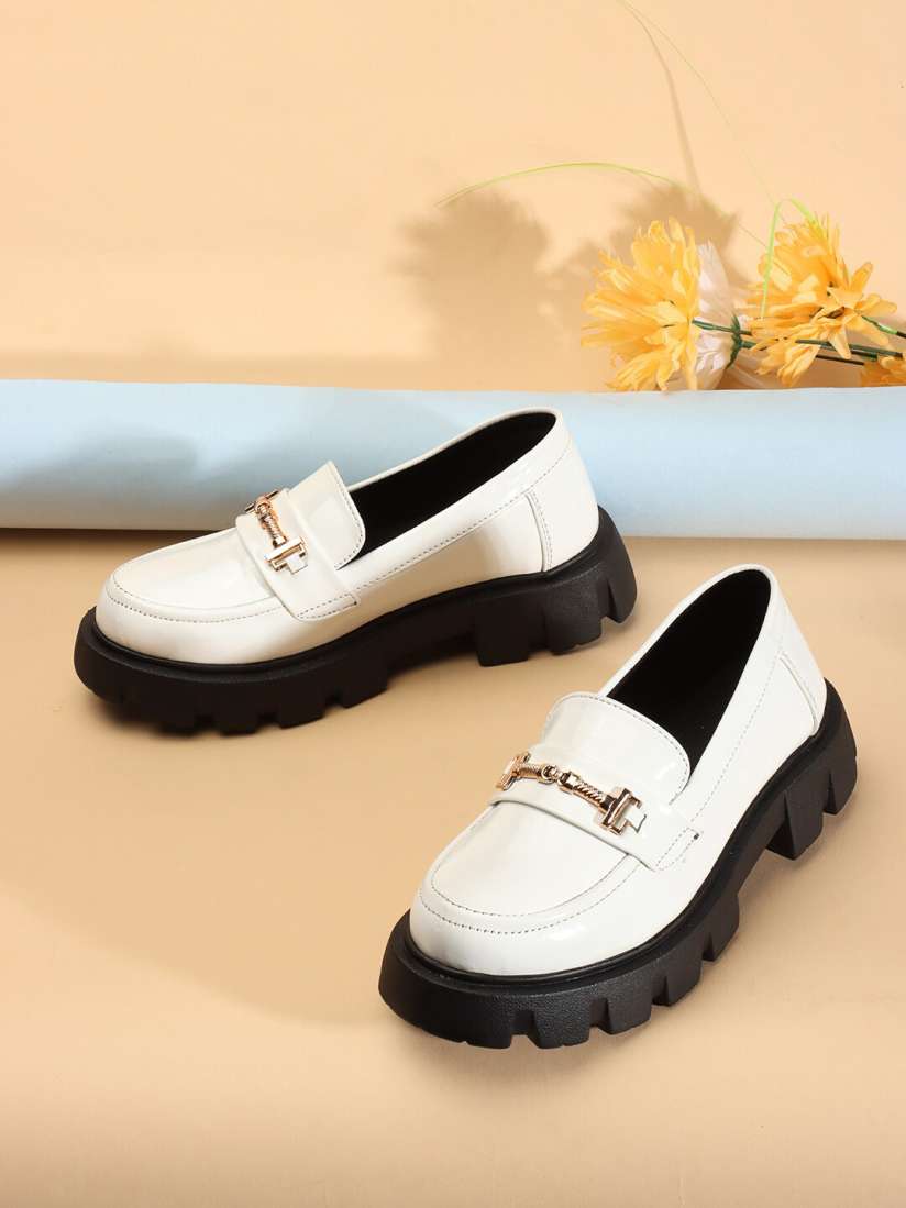 Buy The Roadster Lifestyle Co. Women White Lightweight Comfort Insole Horsebit Loafers Casual Shoes for Women 24592778 Myntra