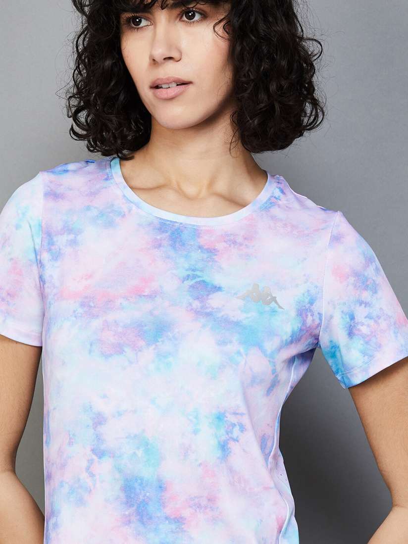 Buy Kappa Tie and Dye Dyed Round Neck Cotton T shirt Tshirts for Women 24592834 Myntra