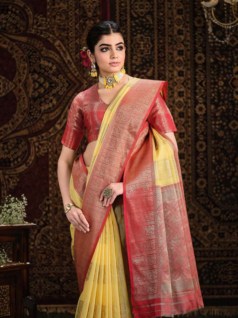 Buy Sangria Ethnic Motifs Woven Design Saree Sarees for Women 24594728 Myntra