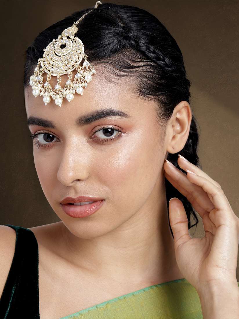 Buy Peora Gold Plated Kundan Studded Maang Tikka Head Jewellery for Women 24595052 Myntra