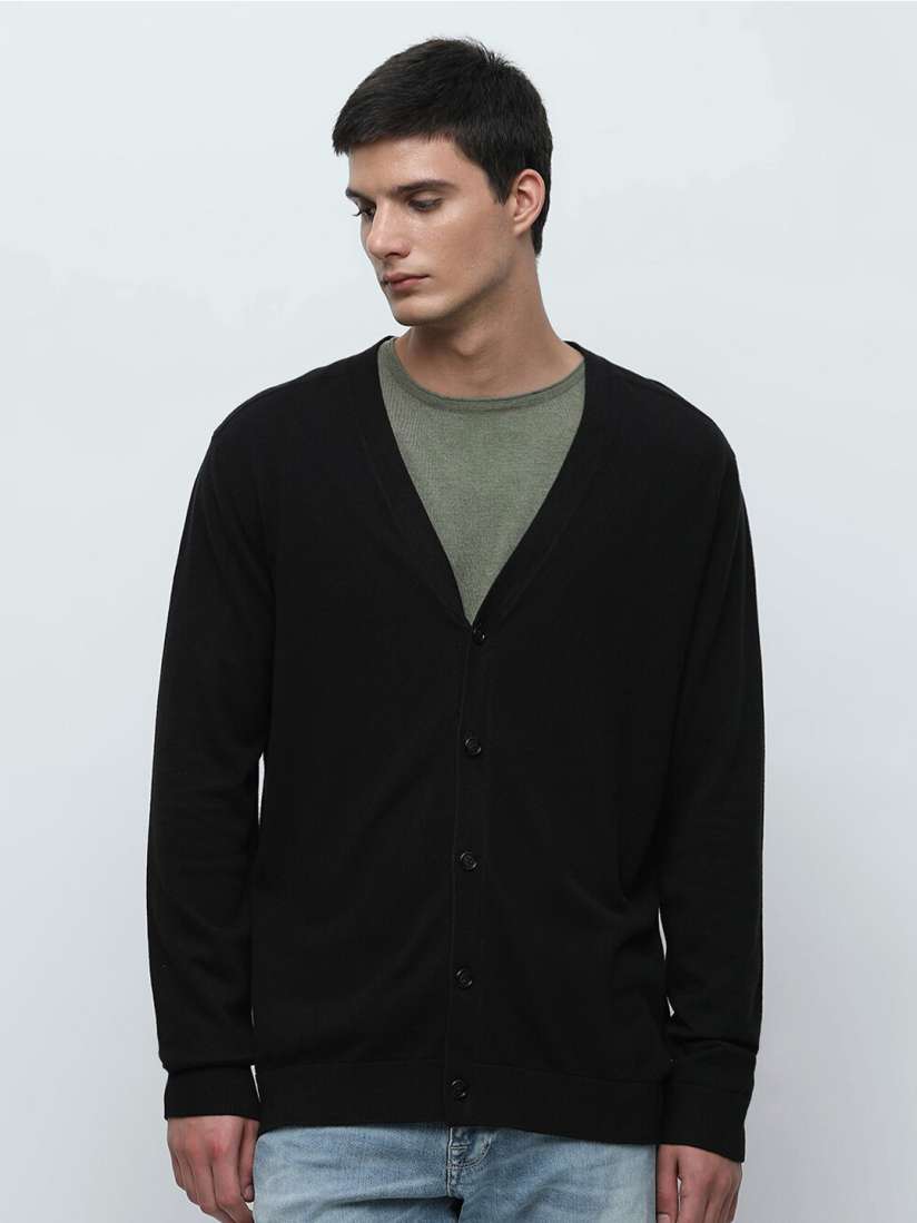 Buy SELECTED V Neck Pure Cotton Cardigan Sweaters Sweaters for Men 24598062 Myntra