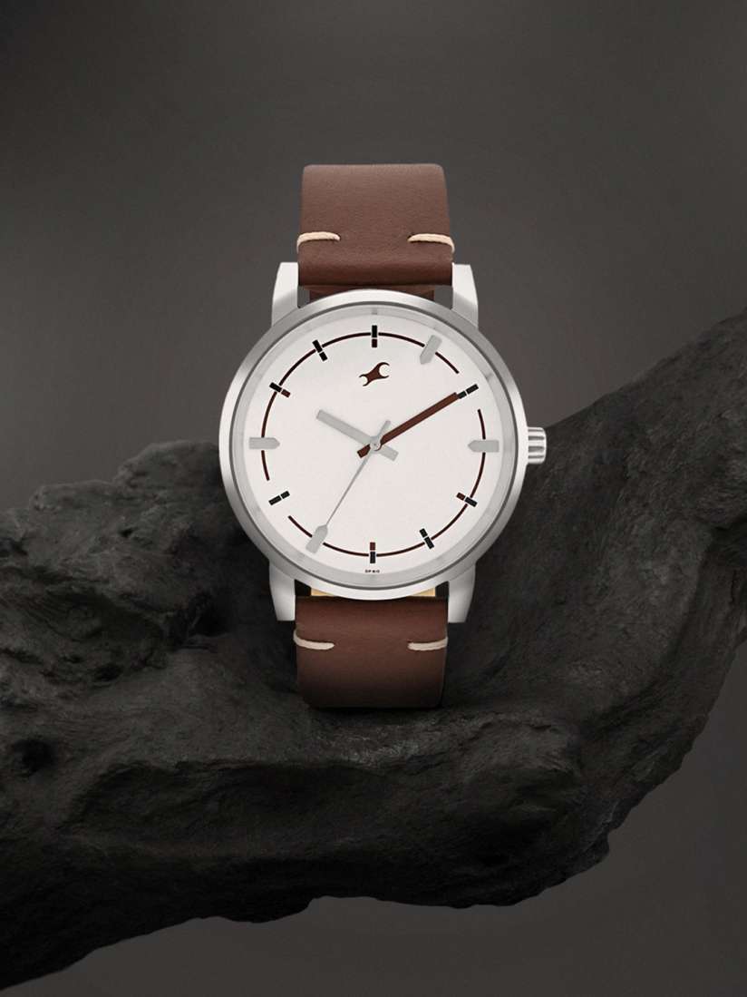 Fastrack leather belt watches for mens clearance