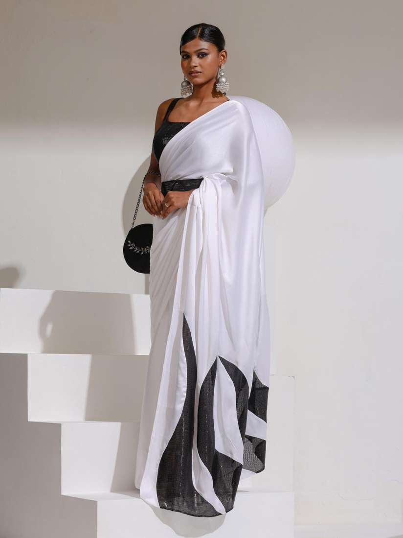Myntra satin sarees cheap