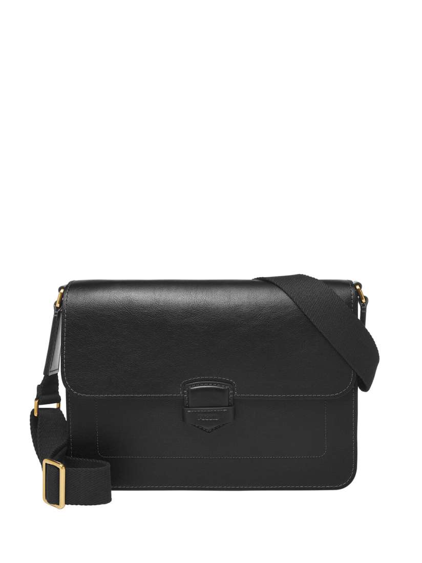 Fossil leather messenger bag on sale