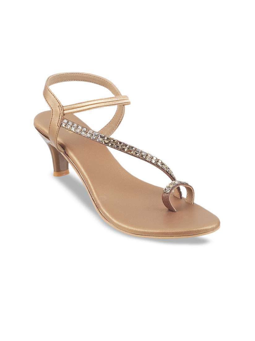 Buy Mochi Embellished One Toe Party Kitten Heels With Backstrap Heels for Women 24615730 Myntra