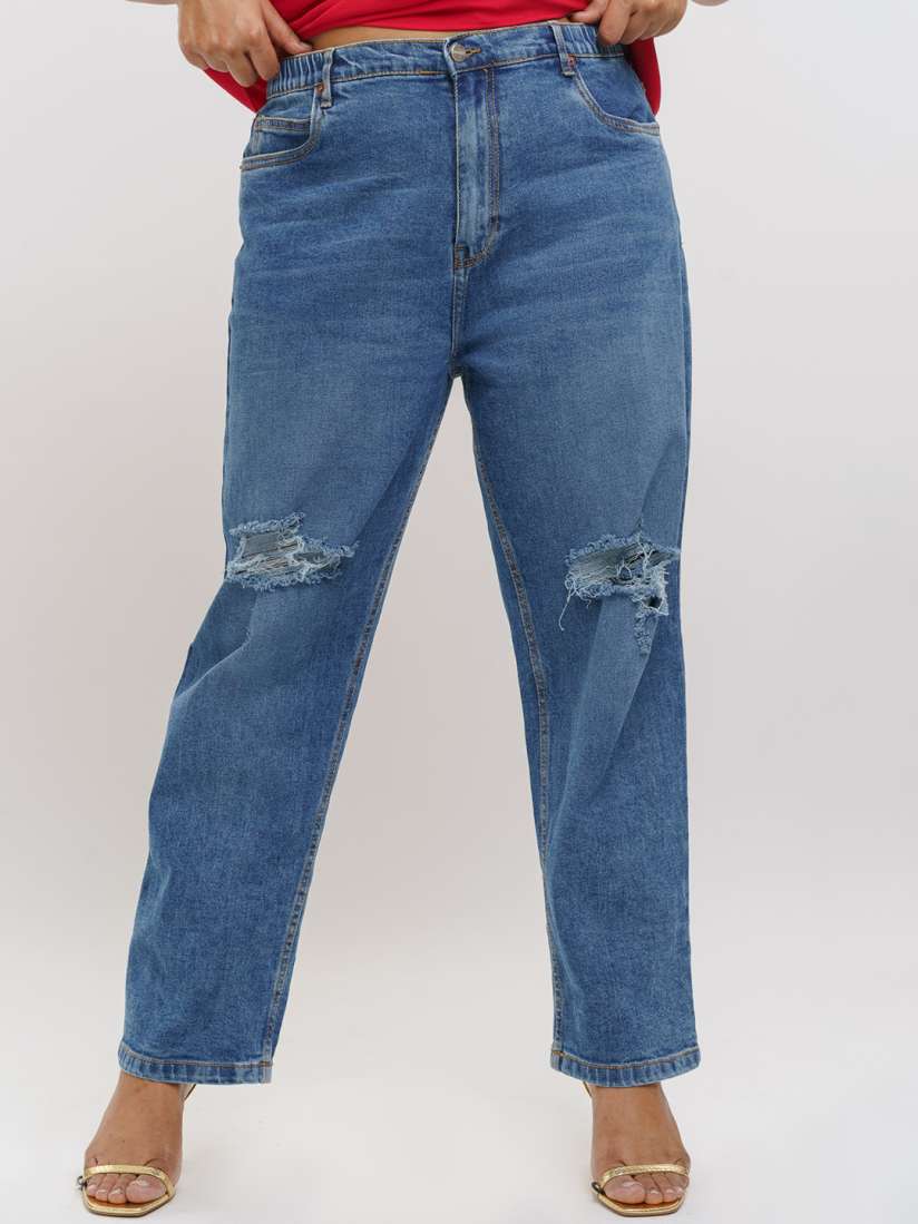 Buy FREAKINS High Rise Mildly Distressed Jeans Jeans for Women 24615996 Myntra