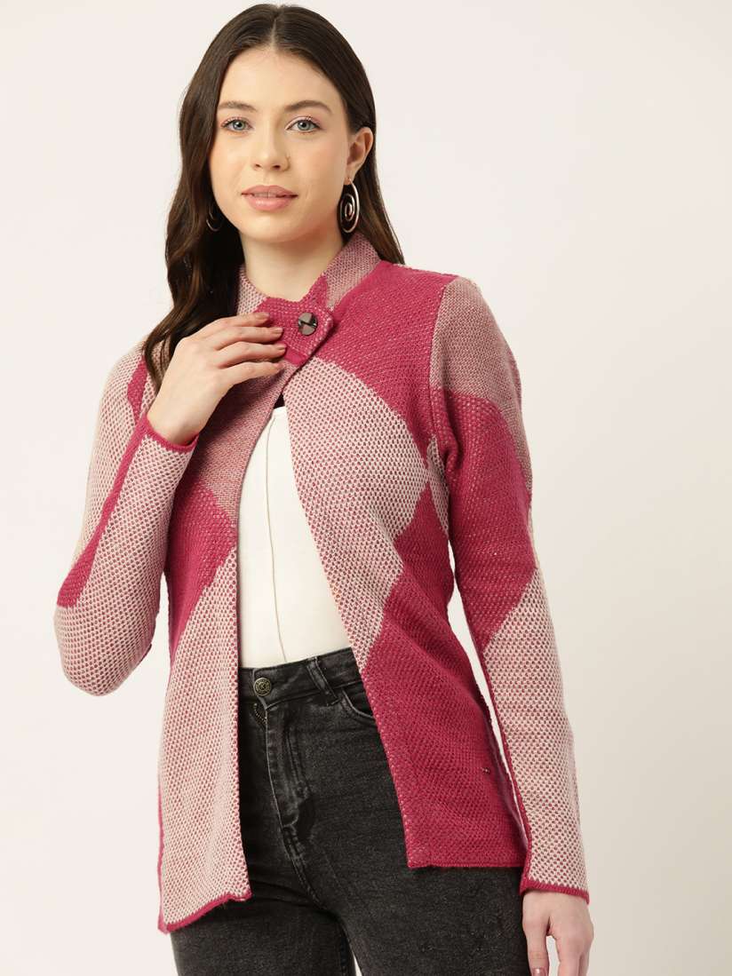 Buy Monte Carlo Colourblocked Open Front Sweater Sweaters for Women 24616840 Myntra