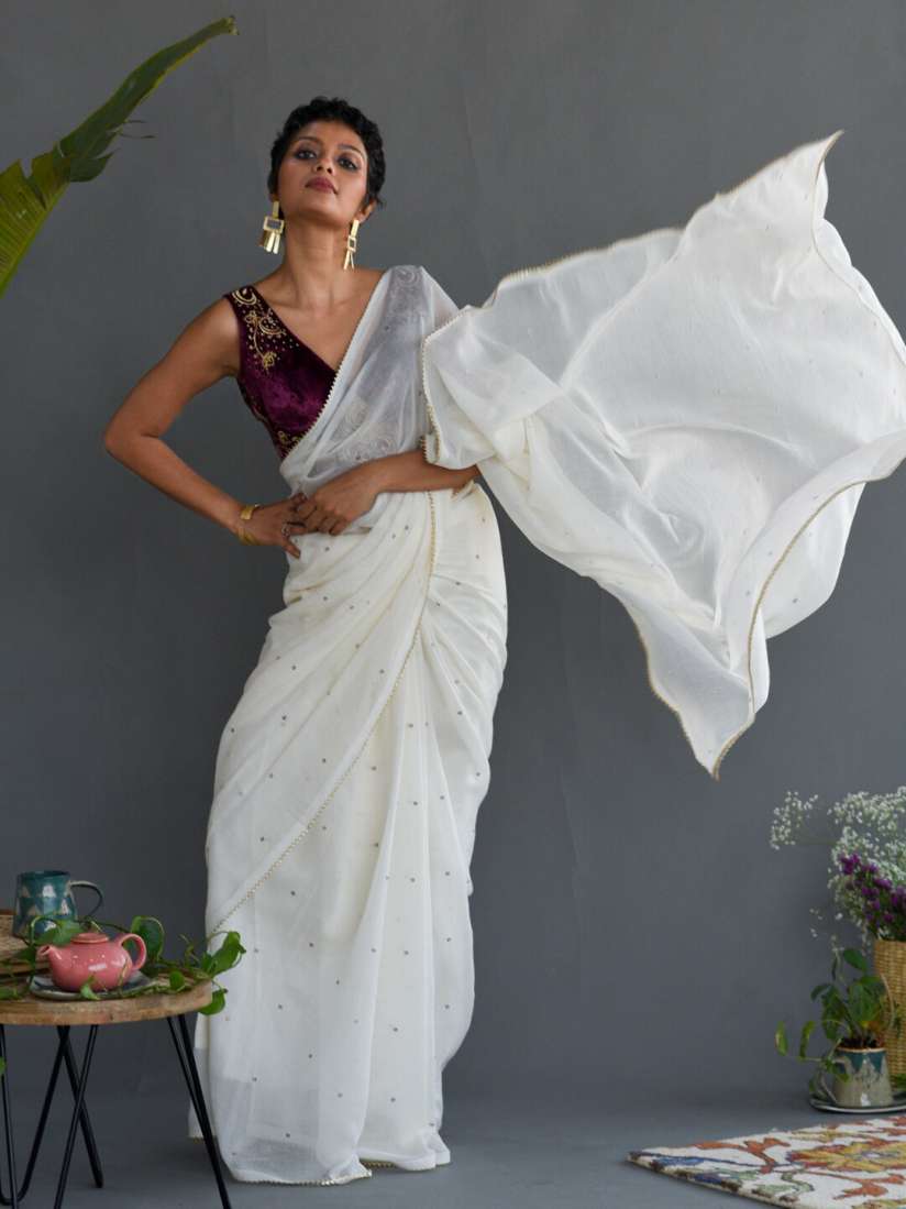 Buy Suta Embellished Gotta Patti Pure Cotton Saree Sarees for Women 24623674 Myntra