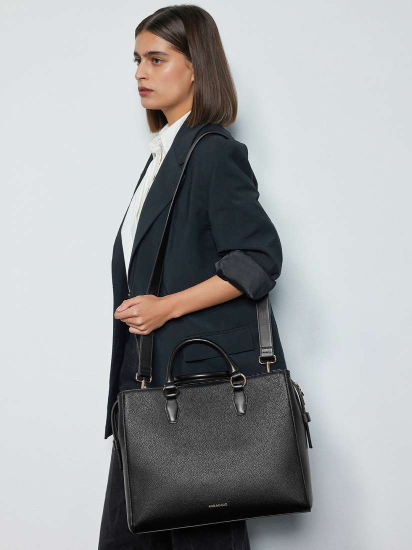 Buy MIRAGGIO Structured Tote Bag with Crossbody Strap Handbags for Women 24624334 Myntra