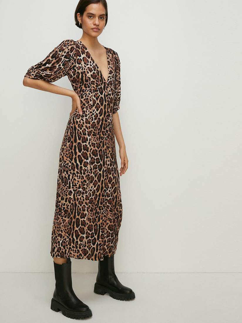 Clearance Dresses Animal Print Dress Oasis Oasis Animal Wrap Dress