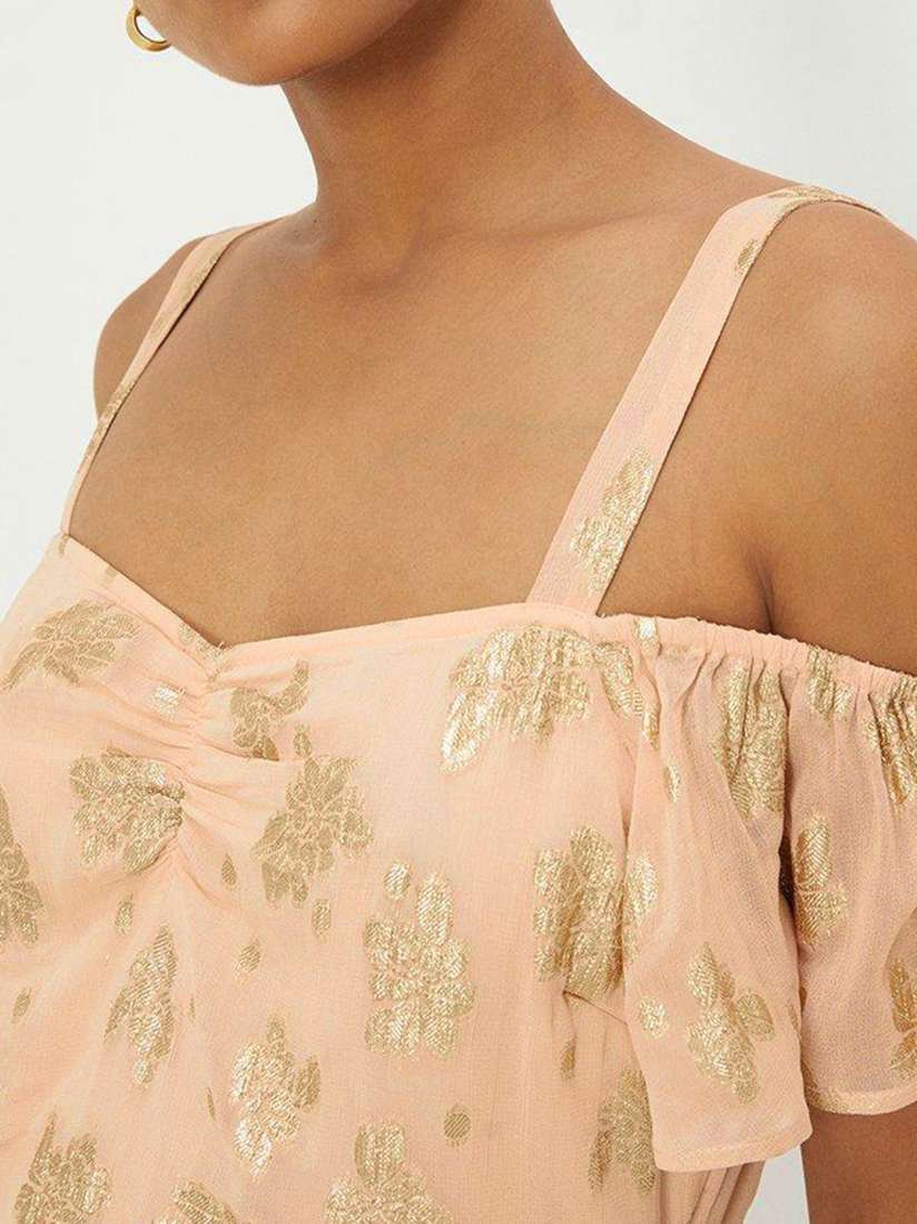 Buy DOROTHY PERKINS Metallic Jacquard A Line Midi Dress Dresses for Women 24625300 Myntra