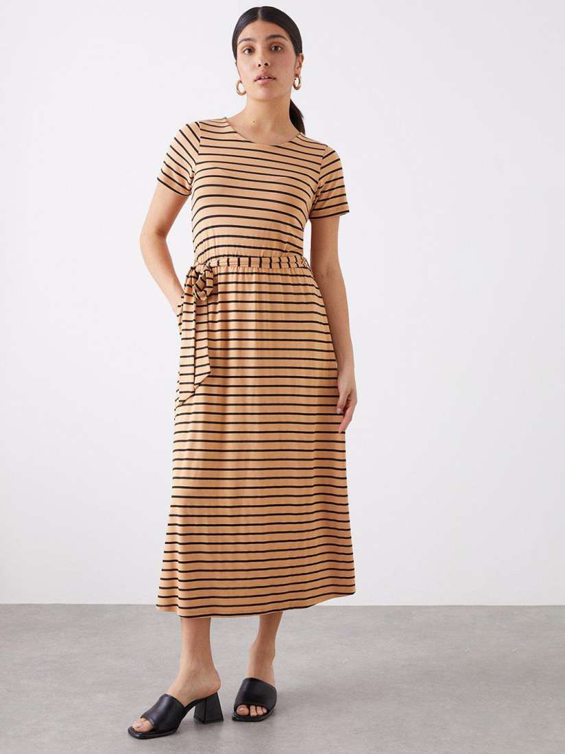 Buy DOROTHY PERKINS Striped A Line Belted Midi Dress Dresses for Women 24625510 Myntra