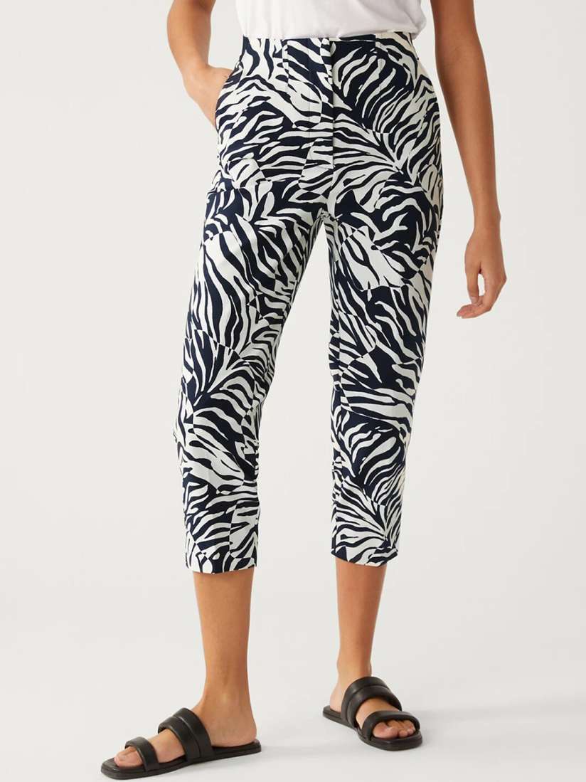 Buy Marks Spencer Women Animal Printed Slim Fit High Rise Cotton Cropped Trousers Trousers for Women 24628184 Myntra