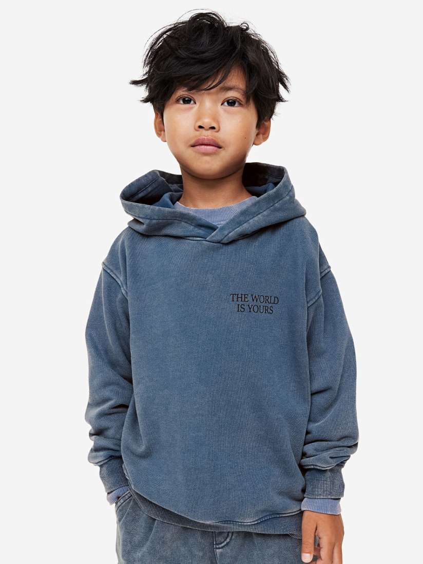 Buy H M Boys Washed Look Printed Hoodie Sweatshirts for Boys 24630384 Myntra