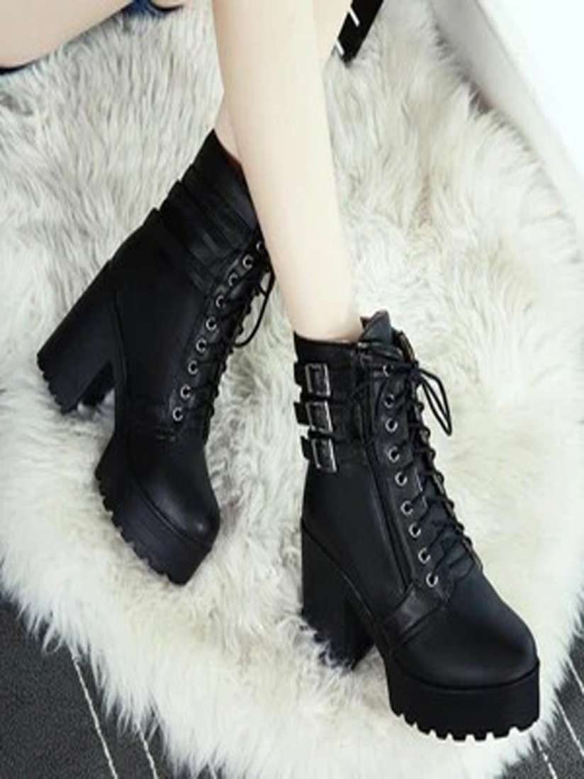Buy Shoetopia Girls Mid Top Chunky Boots Boots for Girls 24635444 Myntra