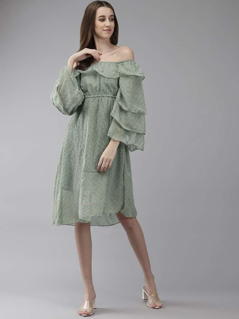 Off shoulder dress myntra online