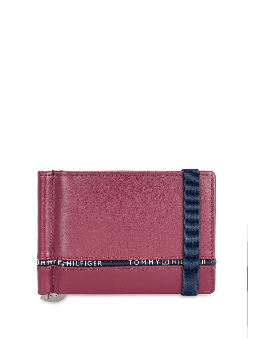 Buy Tommy Hilfiger Men Textured Leather Money Clip Wallets for