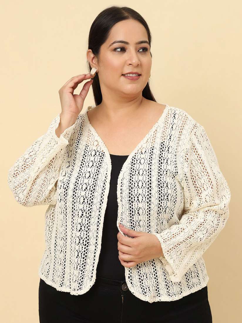 Cotton shrug plus size on sale