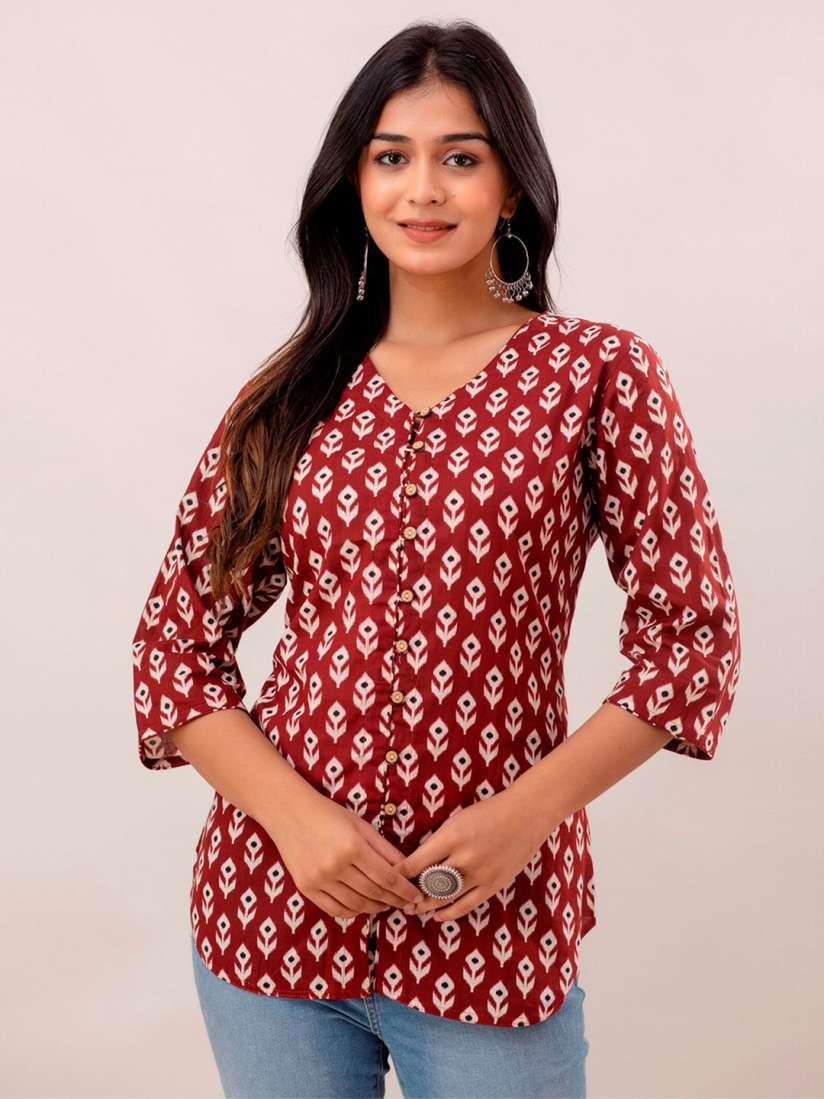 Buy METRO FASHION Print Ethnic Cotton Top Tops for Women 24644590 Myntra