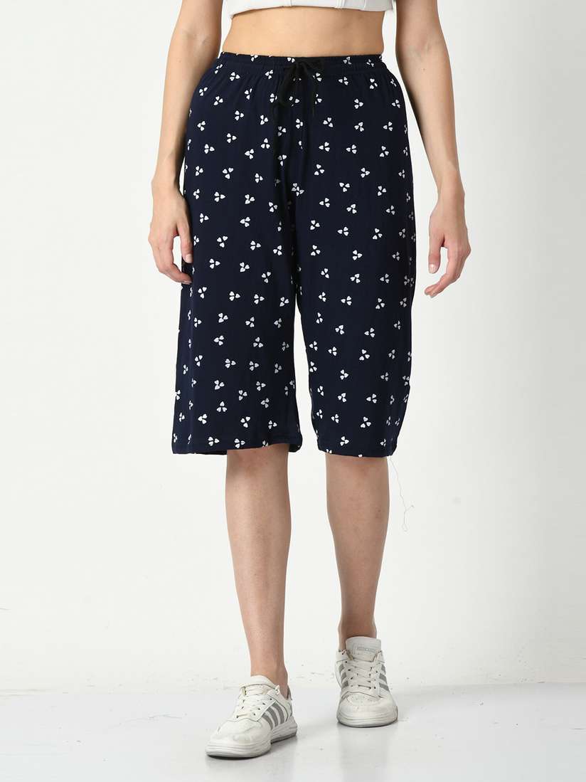 Buy BAESD Printed Loose Fit Pure Cotton Capris - Capris for Women 24647234  | Myntra