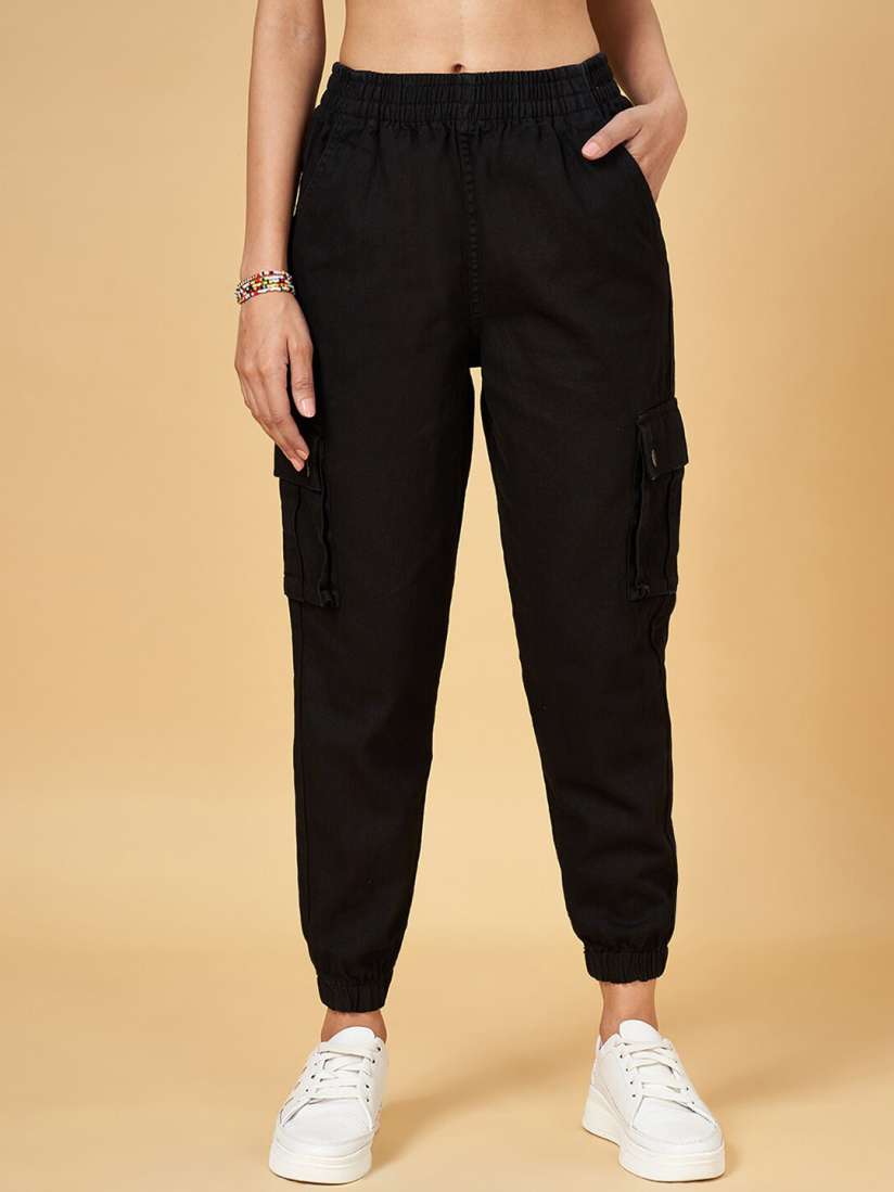 Joggers jeans for womens myntra outlet