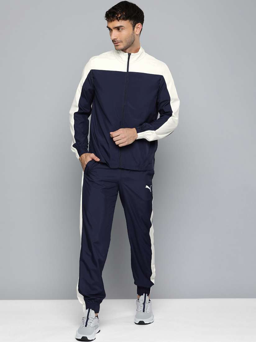 Buy Puma dryCELL Colourblocked Mock Collar Jacket With Track Pant Training Tracksuit Tracksuits for Men 24652646 Myntra