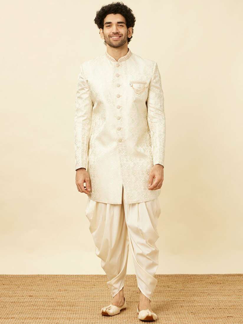 Buy Manyavar Self Design Sherwani Set Sherwani for Men 24659352 Myntra