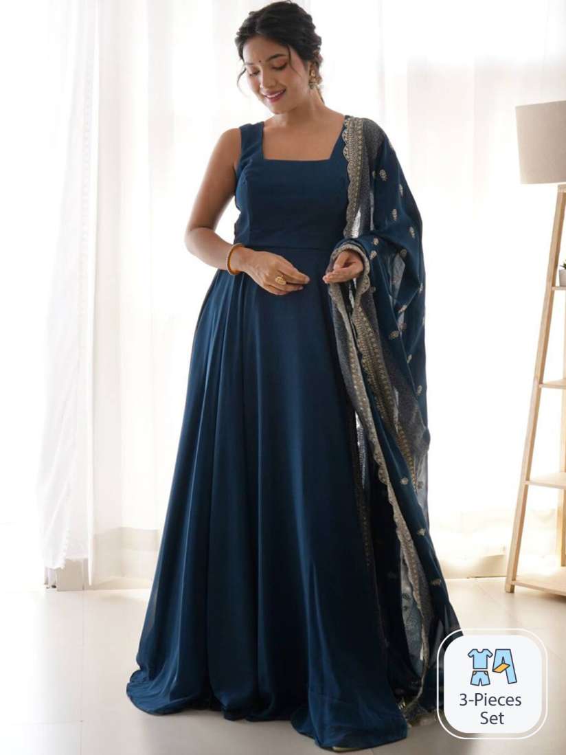Myntra gown with dupatta store