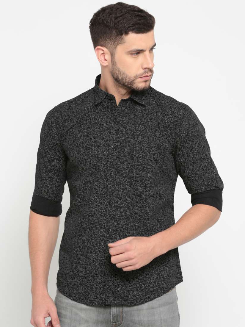 Buy Pepe Jeans Men Black Regular Fit Printed Casual Shirt Shirts for Men 2466904 Myntra