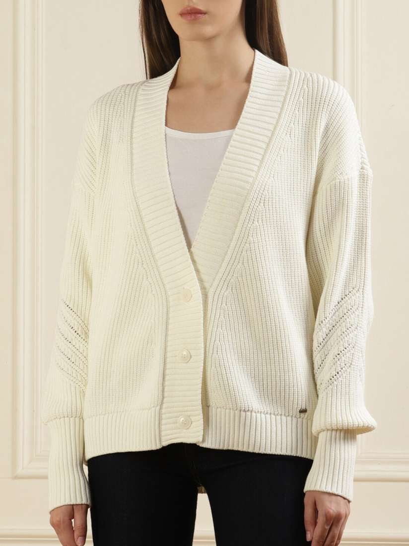 Buy Ted Baker Women Cream Coloured Cardigan Sweaters for Women 24670006 Myntra