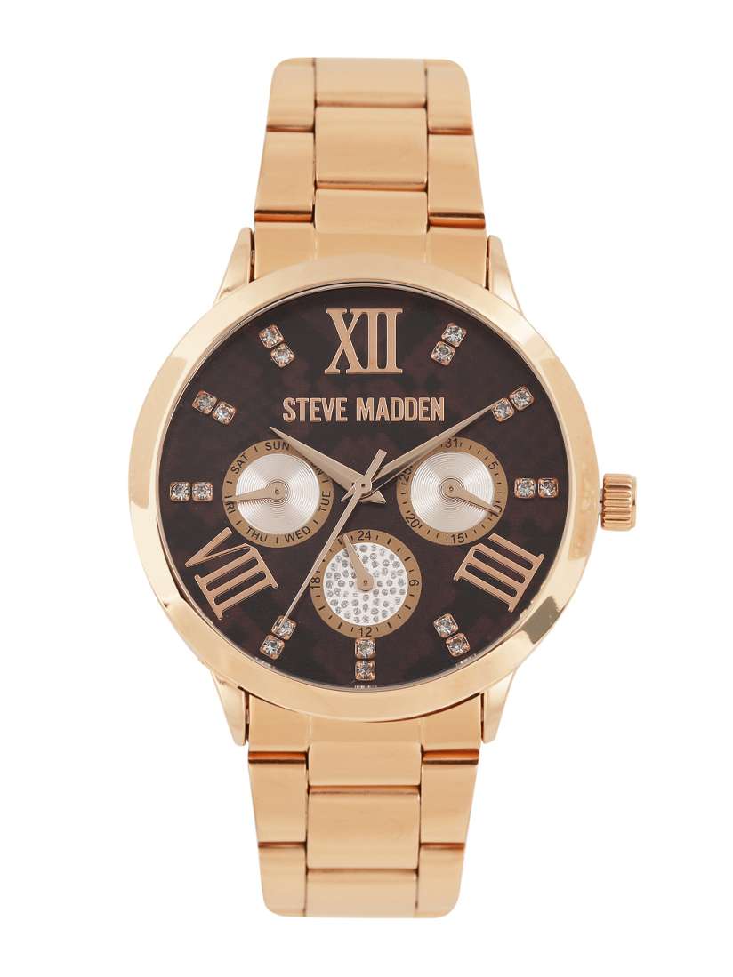 Buy Steve Madden Women Brown Black Analogue Watch SMW149Q Watches for Women 2467147 Myntra