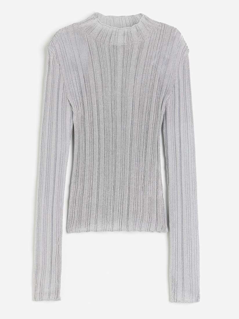 Buy H&M Shimmering Rib-Knit Jumper Sweaters for Women 24672196