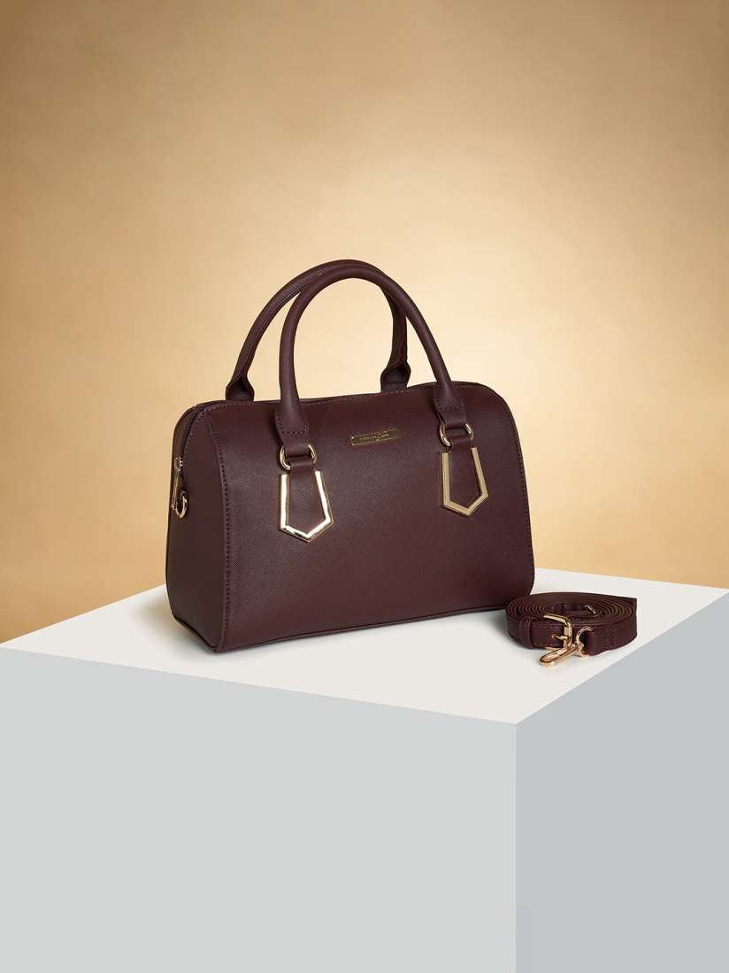 Buy Forever Glam by Pantaloons Textured Structured Handheld Bag Handbags for Women 24677090 Myntra