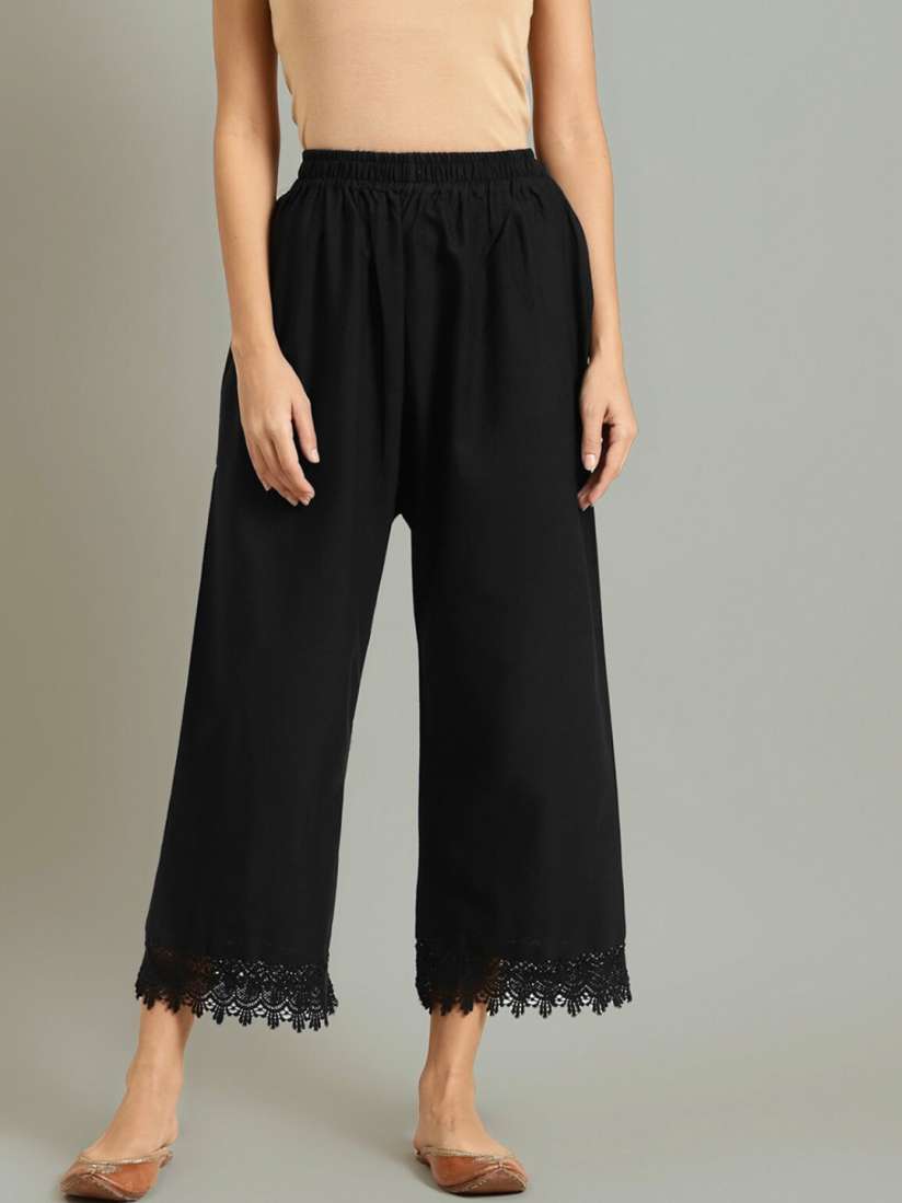 Buy BCZ Style Woven Wide Leg Palazzos Palazzos for Women 24679224 Myntra